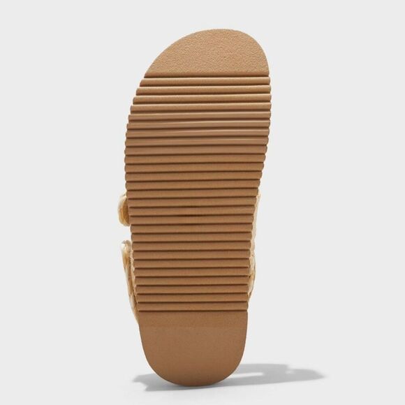 Open Box - A New Day - Women's Tilly Raffia Platform Footbed Sandals - A Tan - Picture 4 of 4